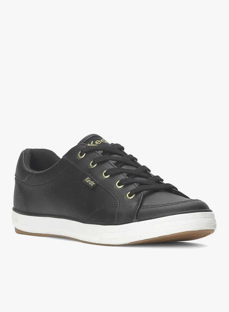 Keds black Keds Women's Center III Lace Up Leather Casual Sneaker Black for Women | Best Price UAE